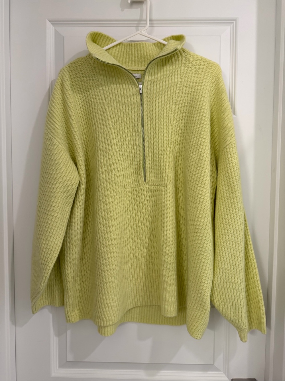 Daily Ritual Neon Zip-Neck Oversized Sweater